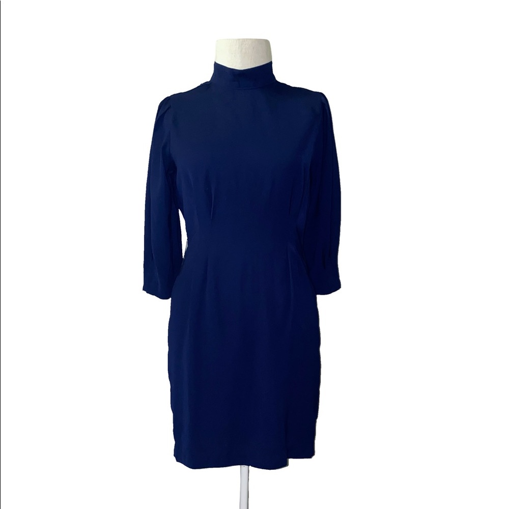 Blue Form Fitting Pencil Dress